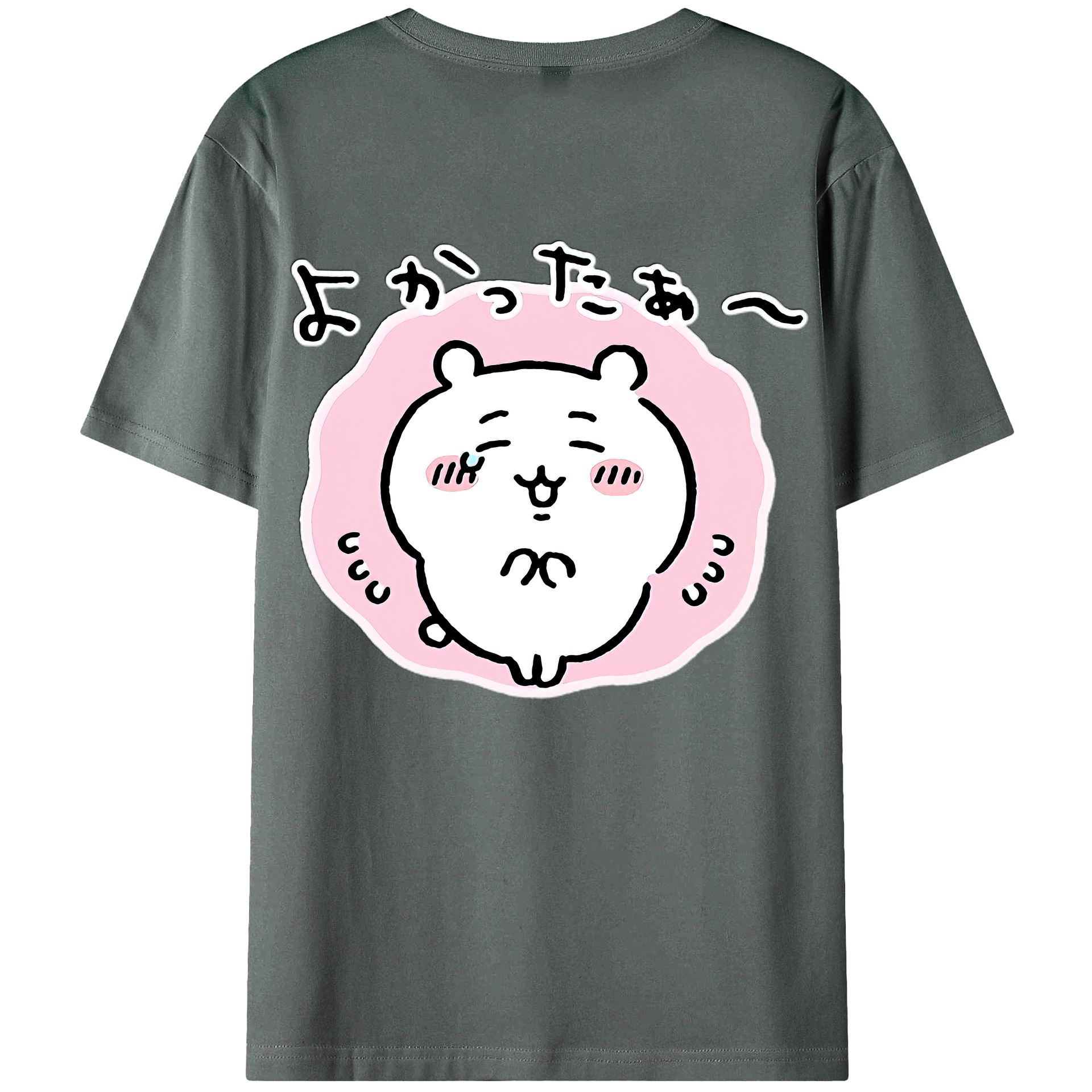 （画像用） ちいかわ ちいかわ Chii-kawa chiikawa 綿100％ メンズ半袖Tシャツ（バックプリント） 通気性